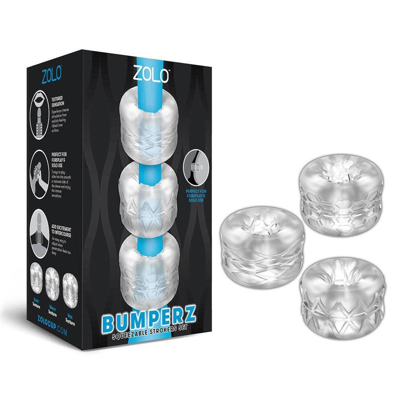 Zolo Bumperz - Clear Mini Blowjob Stroker Set - ZO-6044