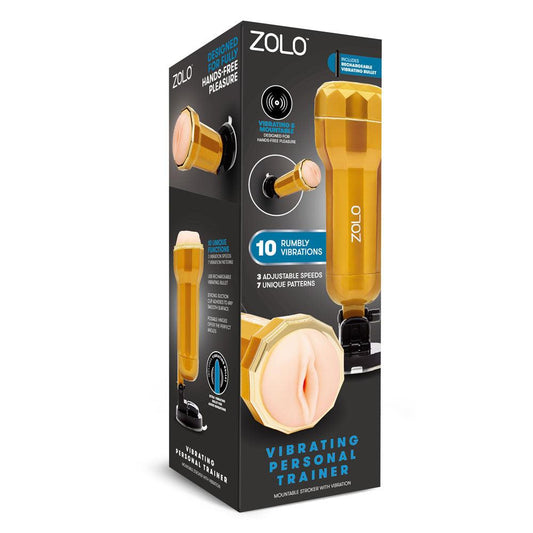 Zolo Vibrating Personal Trainer - USB Rechargeable Vibrating Vagina Stroker with Suction Mount - ZO-6061