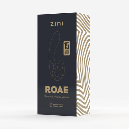 Zini Roae Special Edition - Black/Gold - Black/Gold 19.5 cm USB Rechargeable Vibrator - ZV011